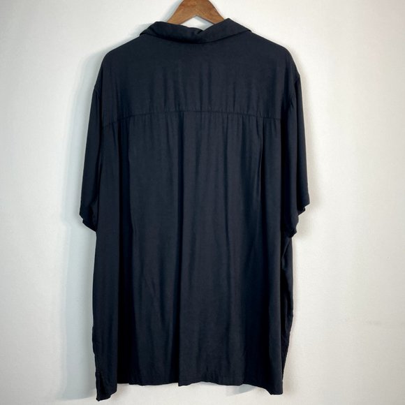 King Size Shirt Mens 2XL Big Black Short Sleeve Button Down Fruit Cocktails - Picture 5 of 9